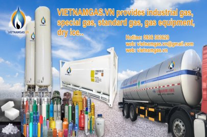 Cung cấp Đá khô, khí CO2 hóa lỏng, Khí Argon, Khí laser, khí chuẩn, khí O2, N2